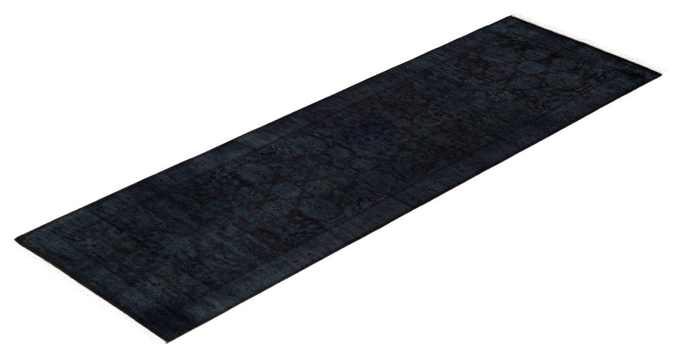 Overdyed One-of-a-Kind Hand-Knotted Area Rug Gray, 2' 7" x 8' 4"
