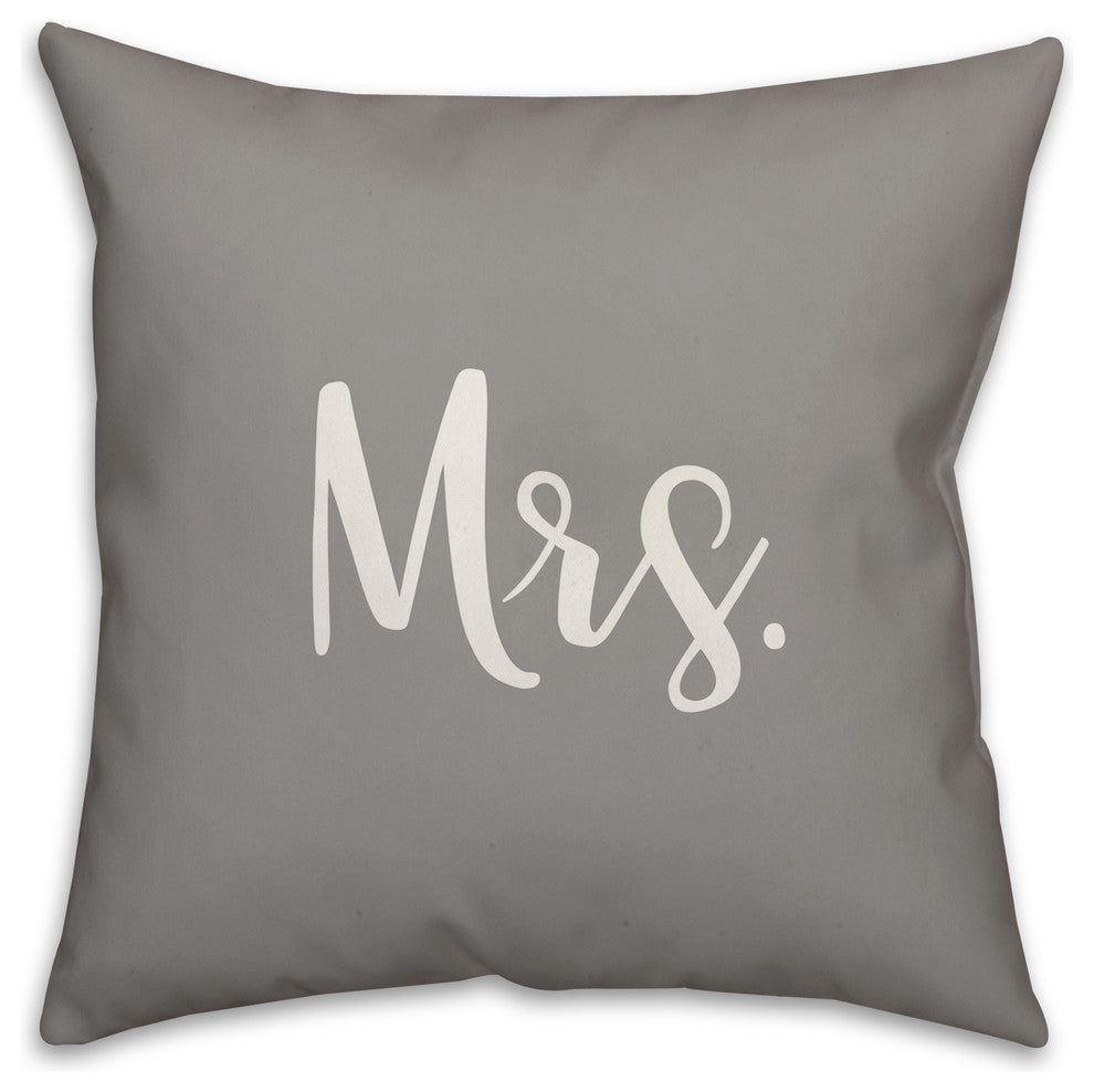 Mrs. 16x16 Throw Pillow Cover