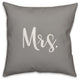Mrs. 16x16 Throw Pillow Cover