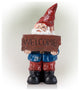 Alpine Welcome Sign Gnome Statue with Timer, 22"
