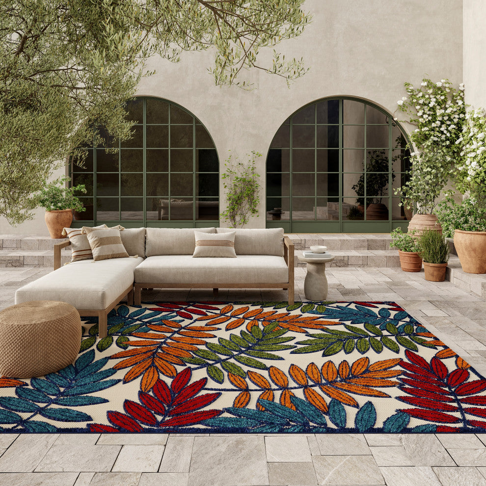 Nourison Aloha 12' x 15' Multicolor Tropical Rug