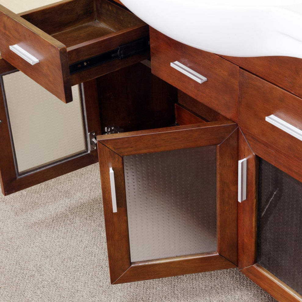 39.8" Single Sink Vanity, Wood, Walnut