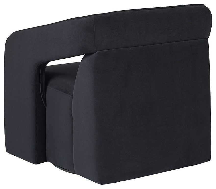 Kendrick Swivel Lounge Chair, Abbington Black