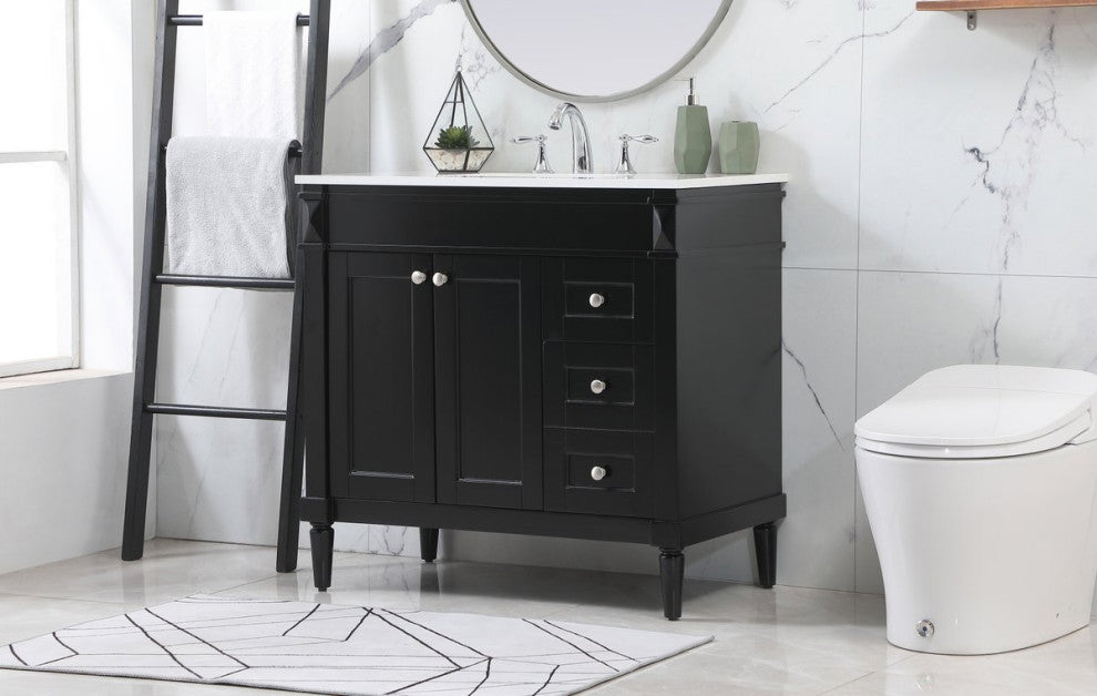 Home Living 21" Transitional Black-Light Bathroom Vanity