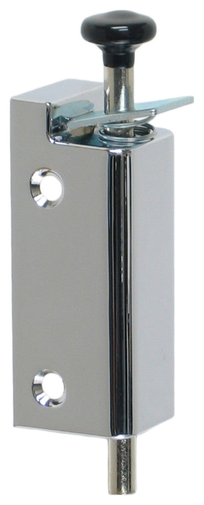 FPL Sliding Door Lock Security Foot Bolt, Polished Chrome