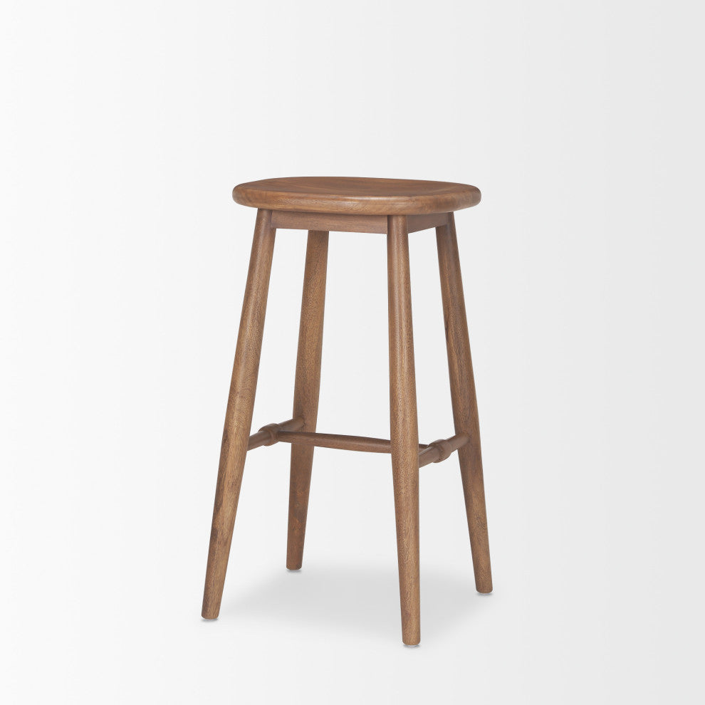 Ernest Medium Brown Wood Bar Stool