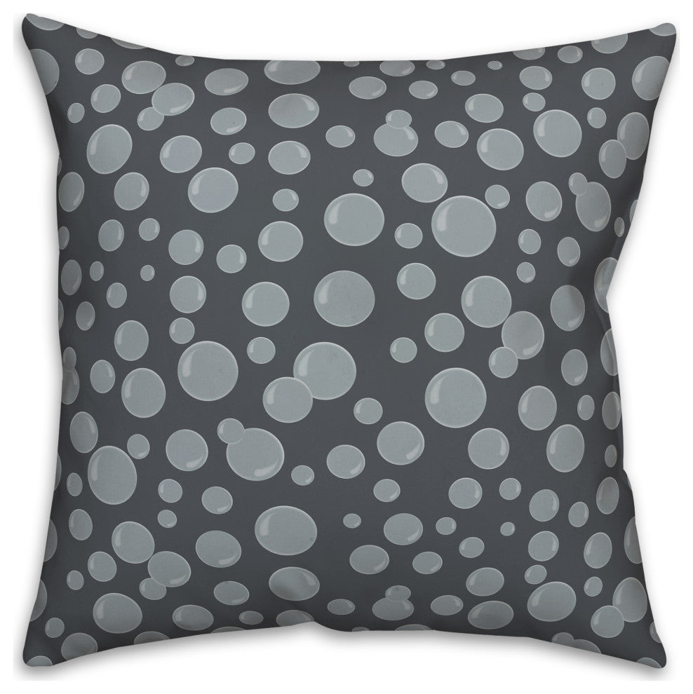 Bubbles All Over Navy 18 x 18 Spun Poly Pillow