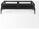 Arelius Glass-Top Black-Brown Wood With Black Metal Base Display Coffee Table