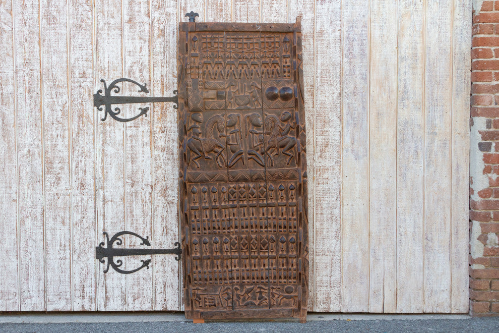 Antique Bold Carved African Door
