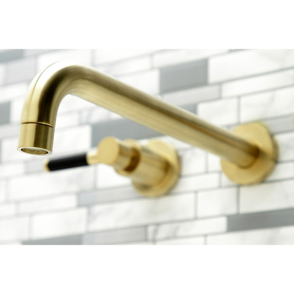 KS8057DKL Wall Mount Tub Faucet, Brushed Brass