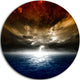 Dramatic Nature, Modern Spacescape Disc Metal Wall Art, 38"