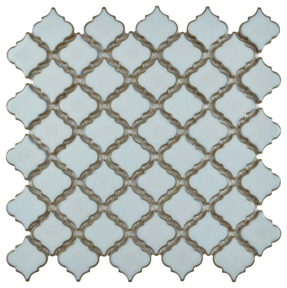 Hudson Tangier Mosaic Floor and Wall Tile, Silk White, Sample