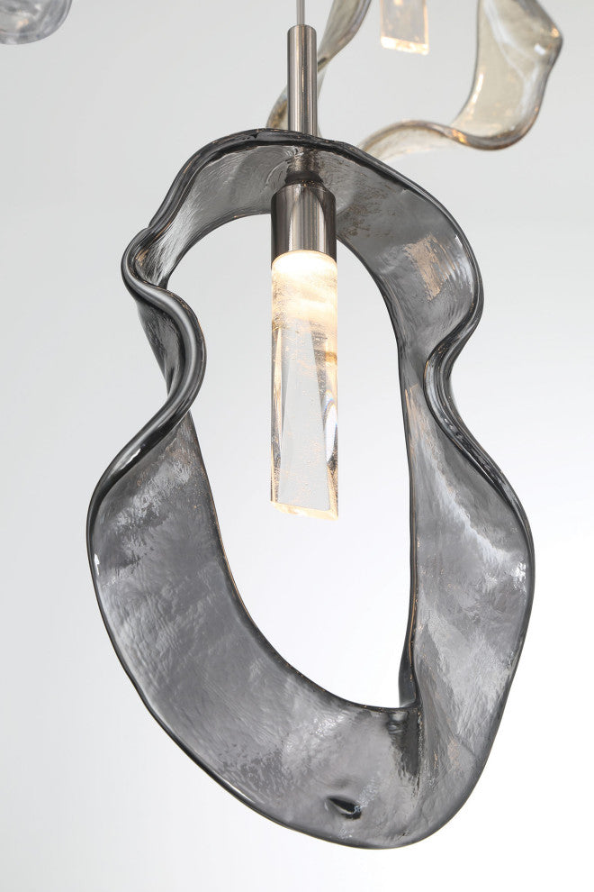 Norah 26L 39" Polished Nickel Mix Chandelier