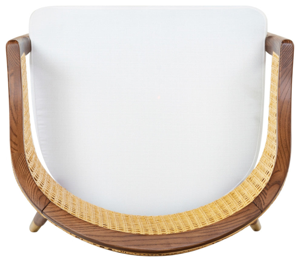 Safavieh Couture Rogue Rattan Dining Chair, Walnut/Natural
