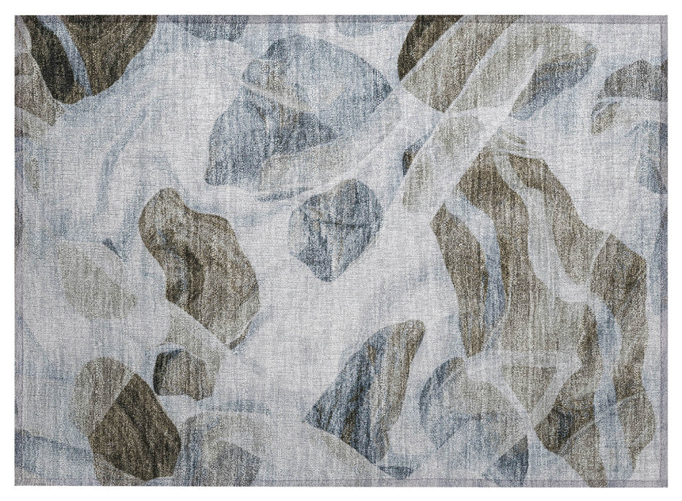 Machine Washable Indoor/Outdoor Chantille ACN1863 Sky 1'8" x 2'6" Rug