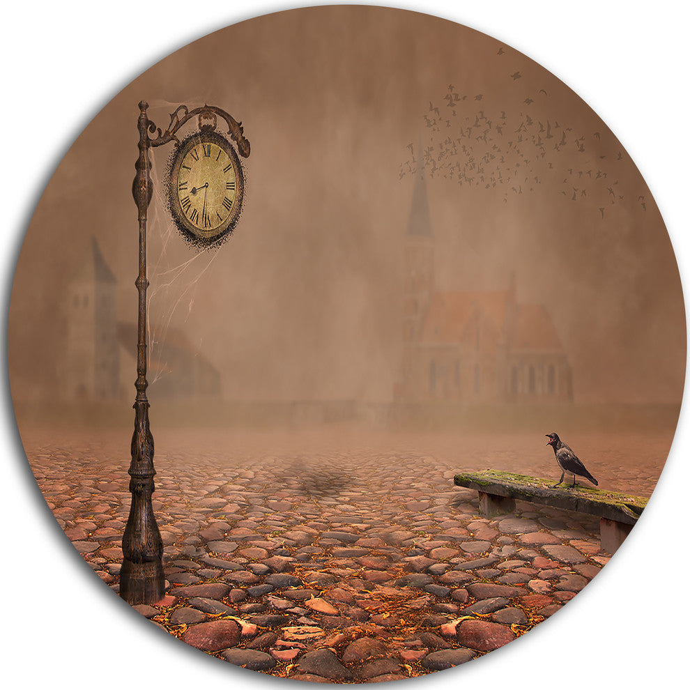Behind Old Time Landscape, Photo Disc Metal Wall Art, 36"
