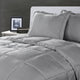 Lotus Home Water and Stain Resistant Microfiber Comforter Mini Set, Silver, Twin