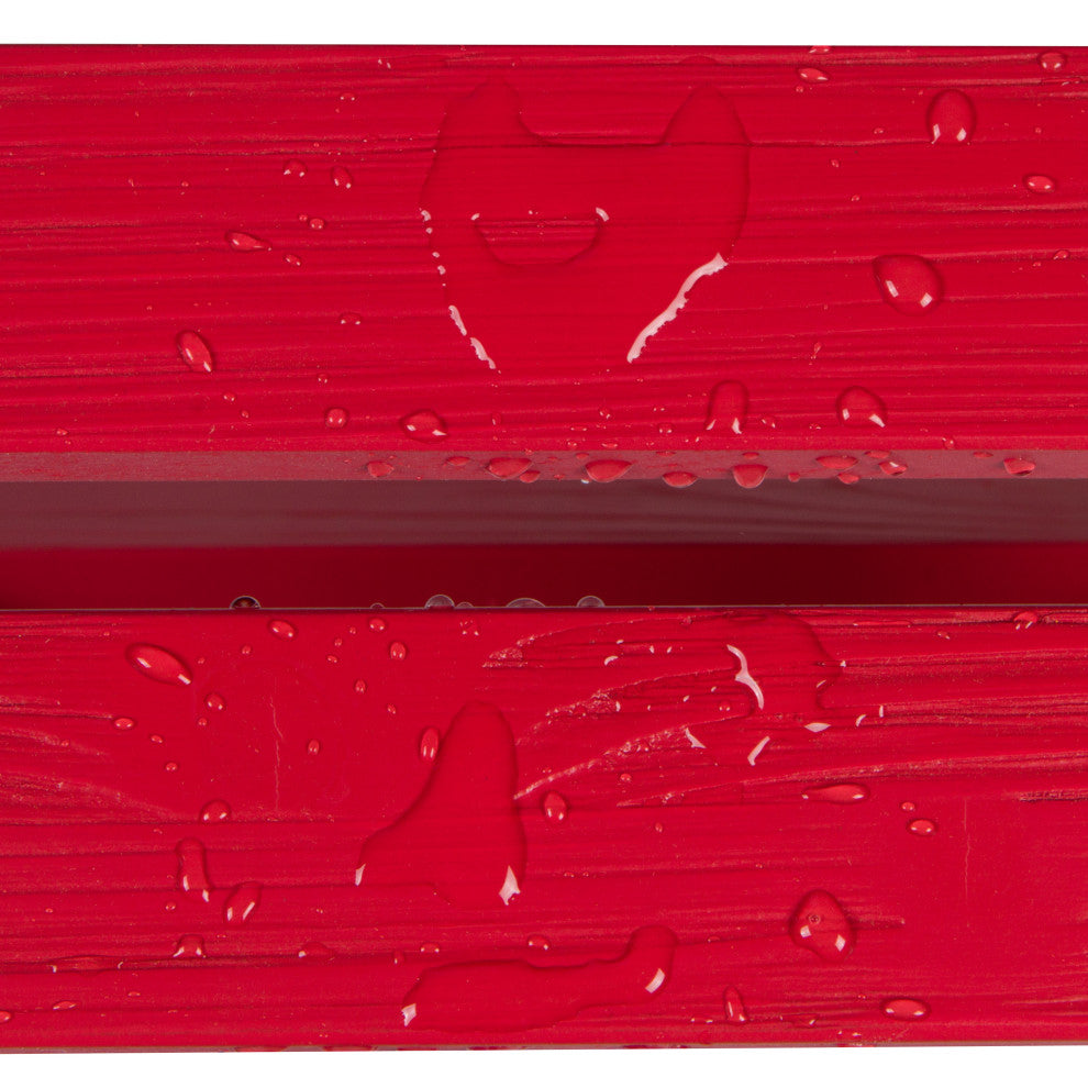 Shine Company Adirondack Folding Table With Hydro-Tex Finish, Chili Red