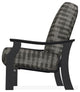 St. Catherine Deep Seat Outdoor Armchair, Illusion Plaid Onyx/Black