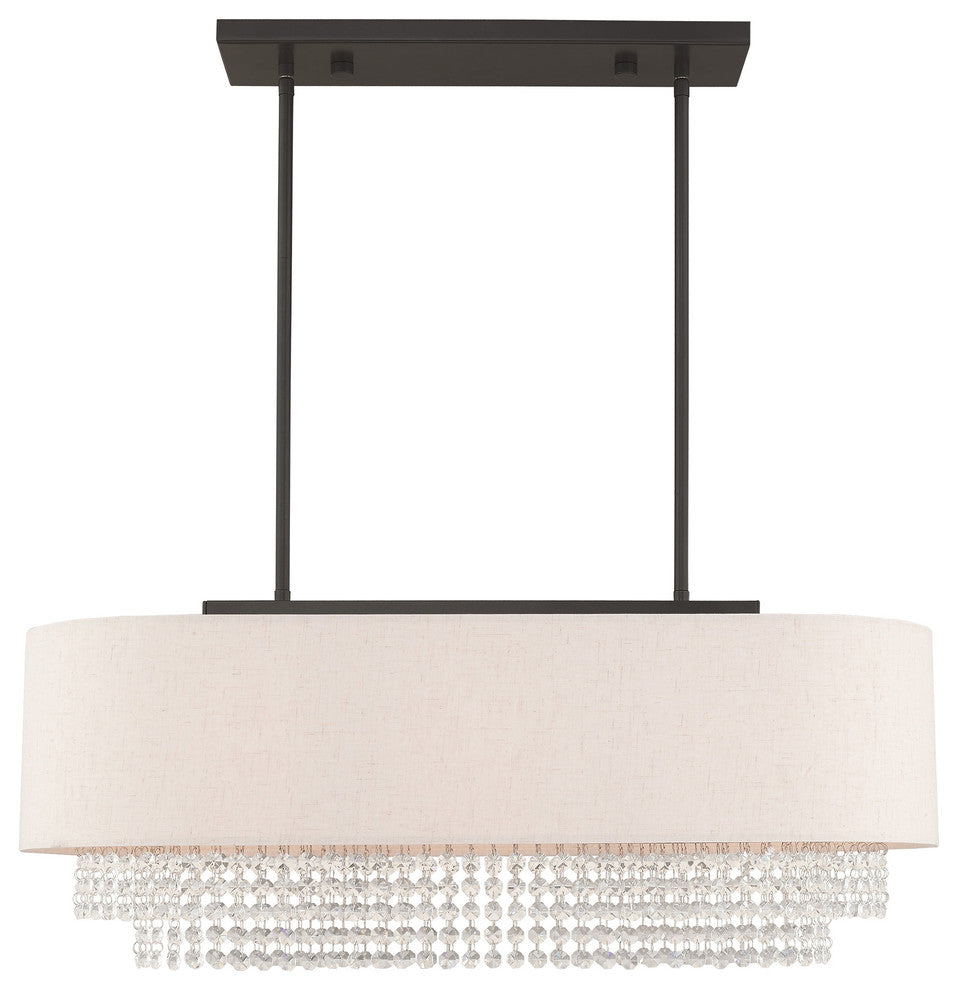 Livex Lighting English Bronze 3-Light Linear Chandelier