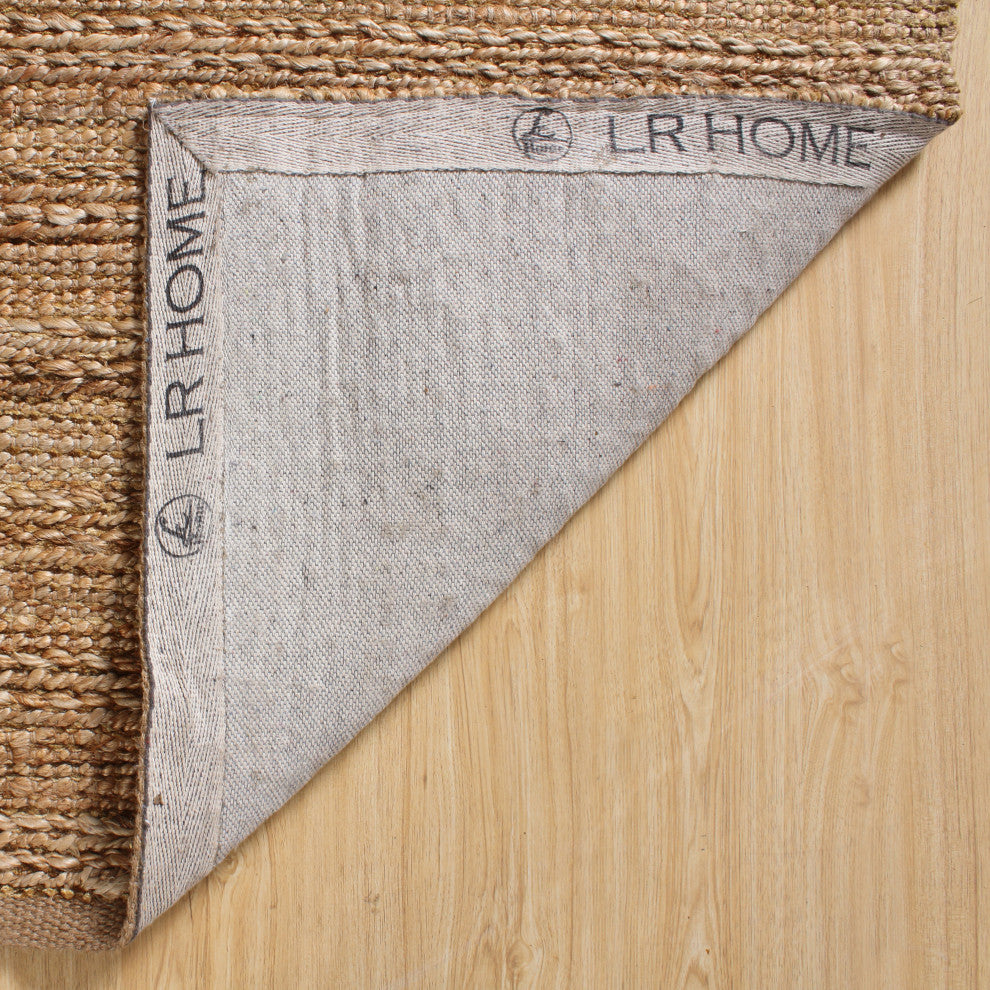 Tan Organic Jute Area Rug, 5'x7'