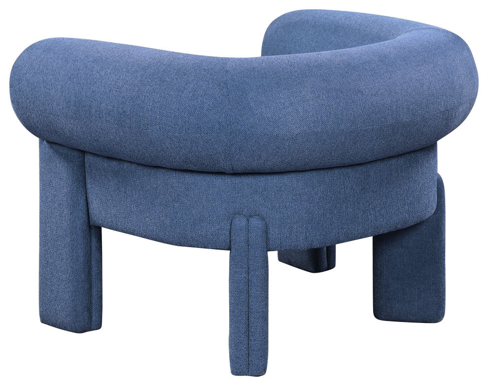 Stefano Upholstered Accent Chair, Navy
