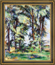 Paul Cezanne Large Trees at Jas De Bouffan Framed Premium Canvas Print , 20"x25"