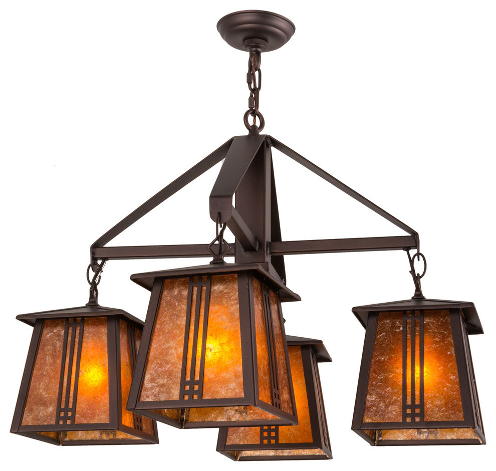 28W Prairie Loft 4 LT Chandelier