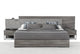 Nova Domus Enzo Italian Modern Gray Walnut and Fabric Bed, California King