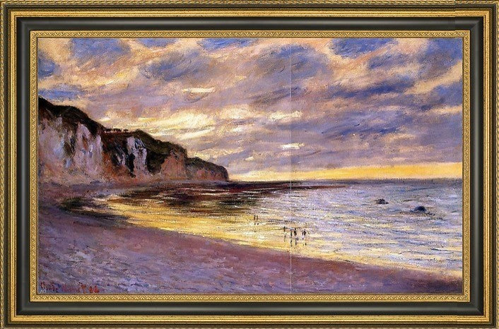 Claude Oscar Monet L'Ally Point Low Tide Framed Premium Canvas Print, 18"x27"