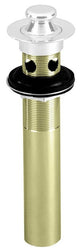 Lift & Turn Lavatory Drain With Overflow Holes, Not Exposed, Powder Coated White