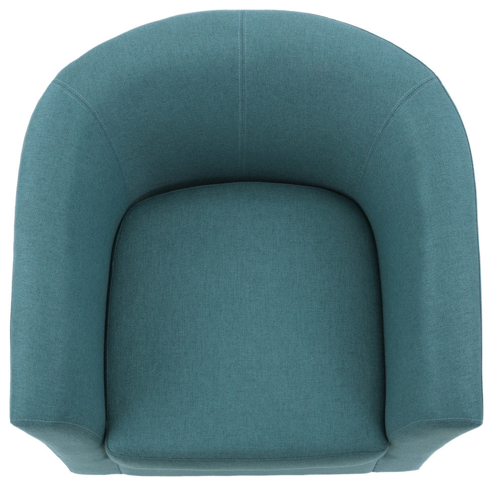 GDF Studio Prescott Tub Design Club Chair, Dark Teal Fabric