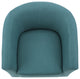 GDF Studio Prescott Tub Design Club Chair, Dark Teal Fabric