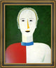 Kazimir Malevich Portrait of a Woman - 16" x 20" Framed Premium Canvas Print