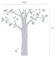 Pattern Tree with Leaves Ceiling Style Vinyl Wall Sticker, Summer-Dark Brown