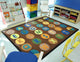 Kid Essentials Rug, Alpha-Dots, Earthtone, 7'8"x10'9"