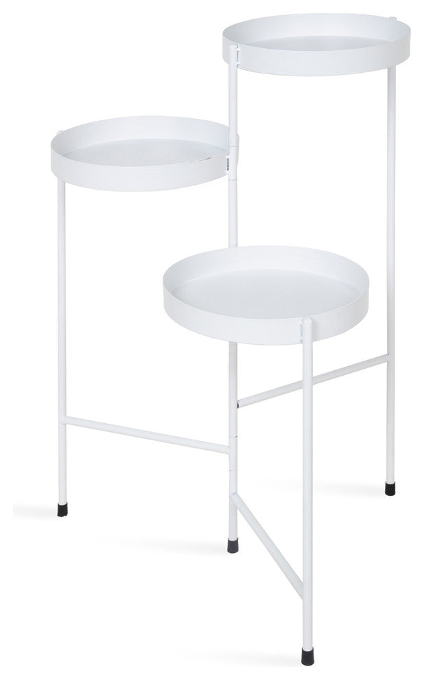 Finn Tri-Level Plant Stand, White 16x21x30