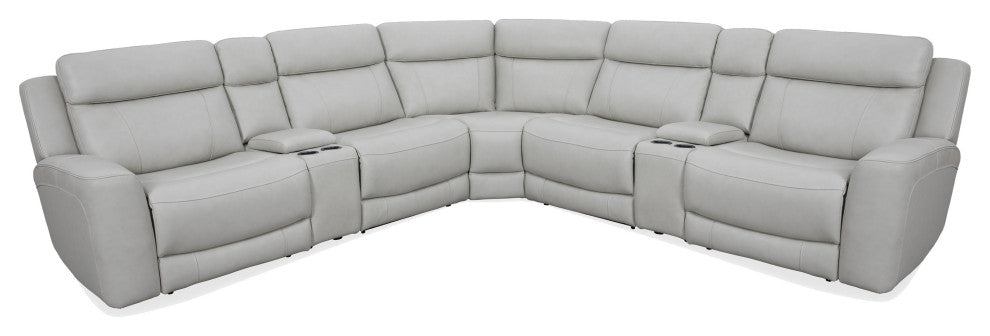 Parker Living Calgary 7 Piece Power Reclining Sectional, Stone
