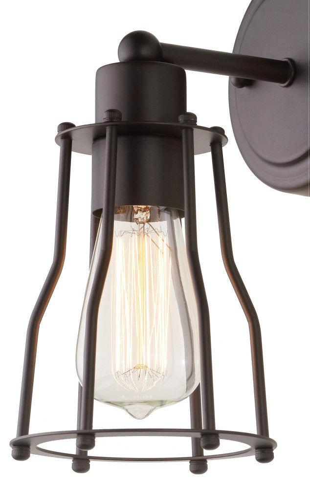 Evelyn Metal Vanity Light, Oil Rubbed Bronze, 1-Light