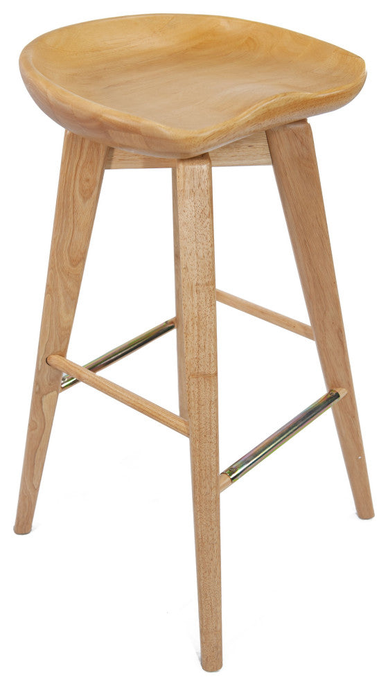 24" Bali Swivel Stool, Natural