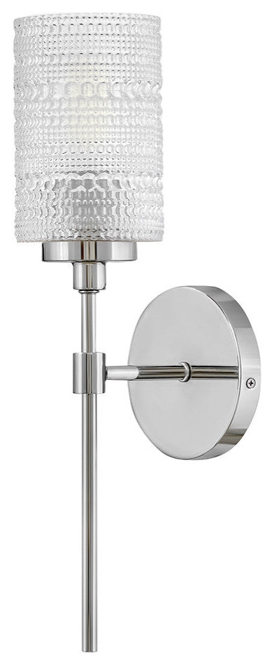 Lark Mabel Medium Single Light Sconce, Chrome
