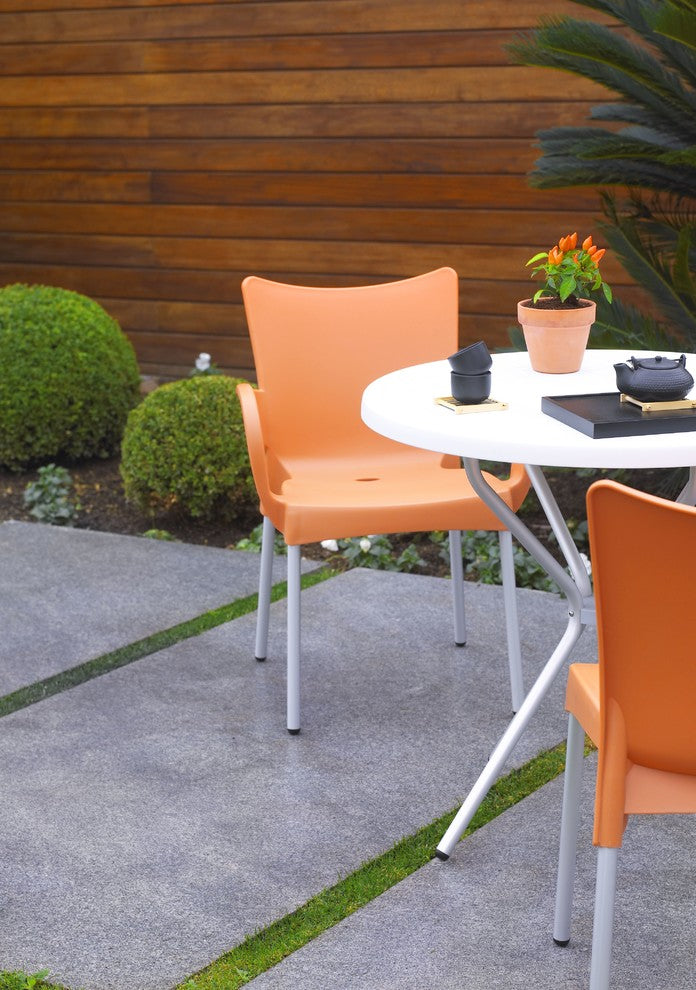 Compamia Romeo Outdoor Dining Armchairs, Set of 2, Orange