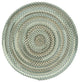 Sherwood Forest Braided Round Run, Green Olive, 8'6"