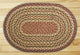 Olive, Burgundy, and Gray Braided Rug, 24"x96"
