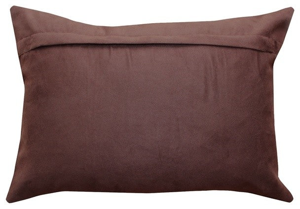 Pillow Decor - Chino Microsuede Chocolate Brown Throw Pillow 16x20