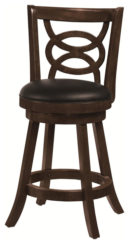 24" Swivel Bar Stools, Cappuccino, Set of 2
