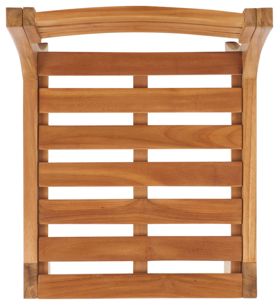 Safavieh Indoor-Outdoor Anna Solid Teak Chair, Set of 2, Natural