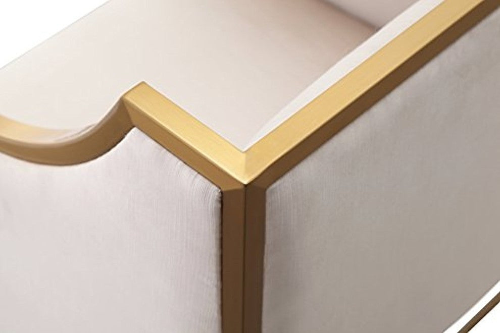 Atara Cream Velvet Gold Chair