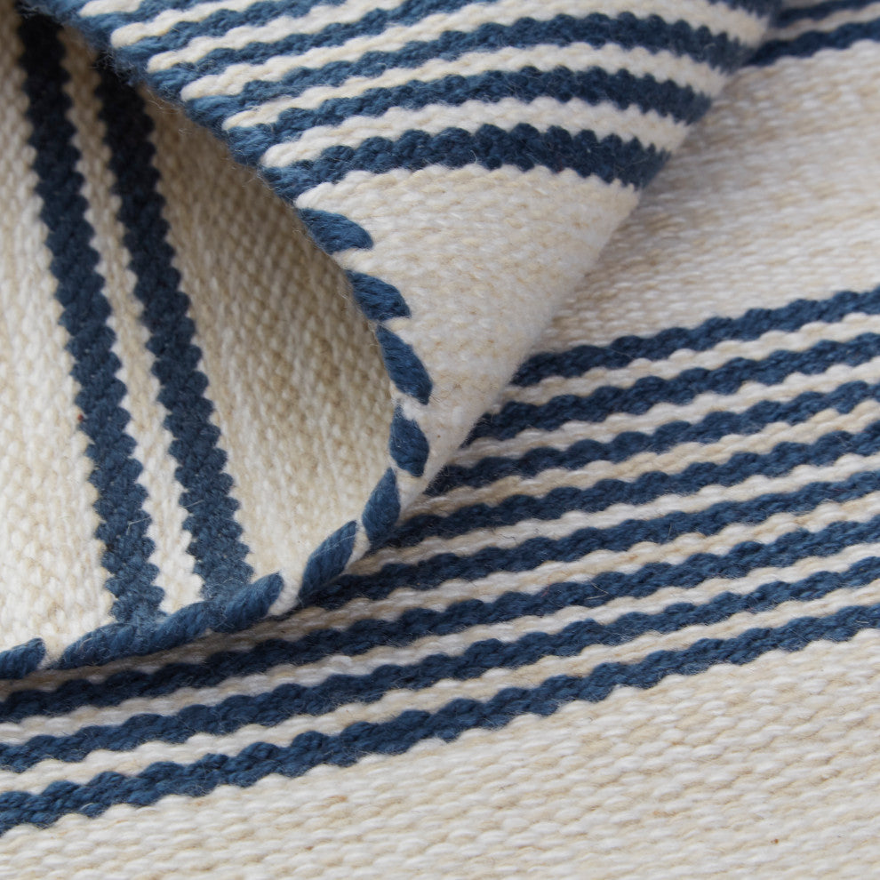 Weave & Wander Granberg Eco-Friendly PET Rug, Navy, 2' X 3'