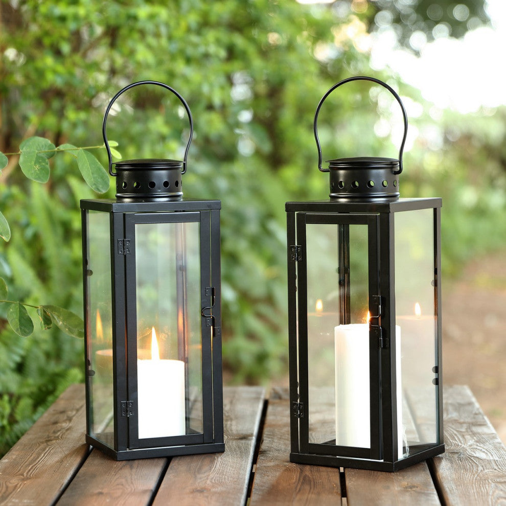 Safavieh Lorient Outdoor Lantern Set of 2 Black